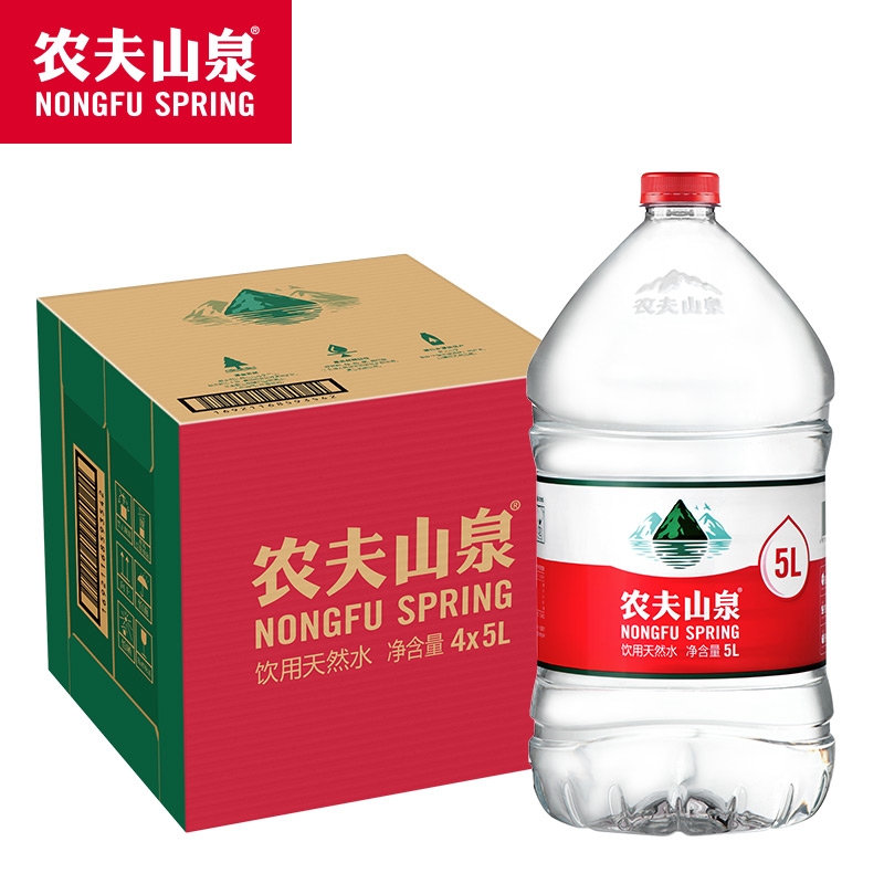 农夫山泉饮用天然水5L*4瓶/箱