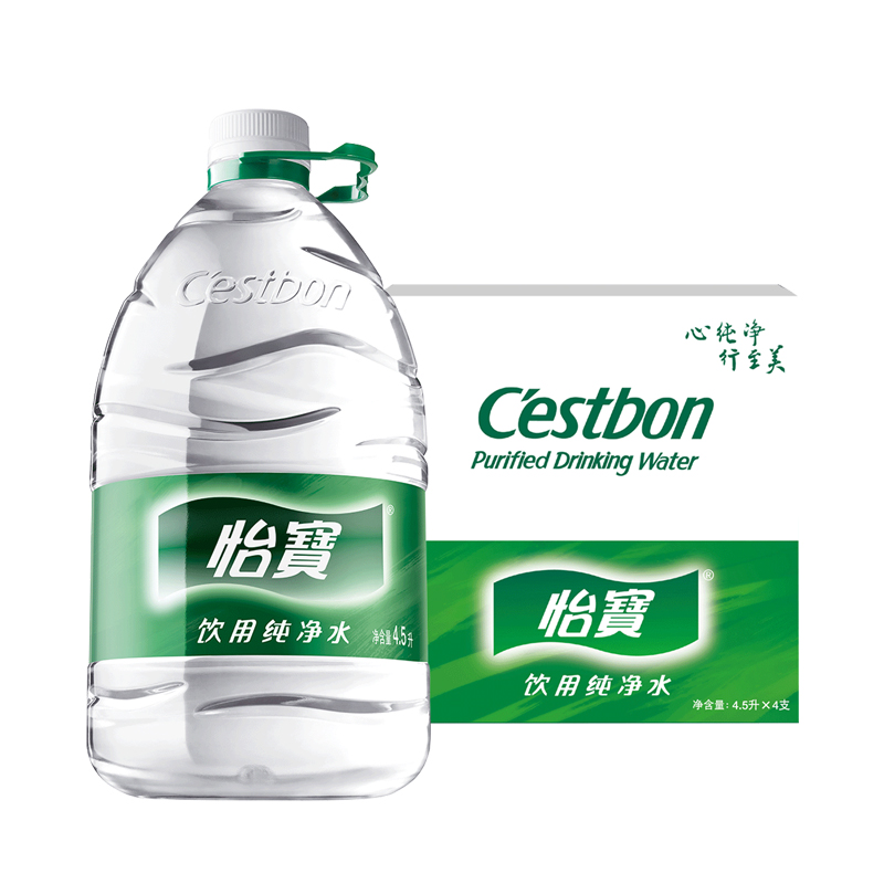 怡宝饮用纯净水 4.5L*4瓶/箱